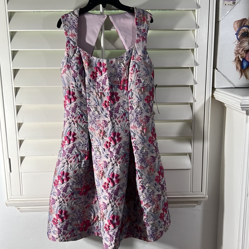 NWT AIDAN MATTOX Jacquard open back Dress Lilac. 6 party cruise wedding …